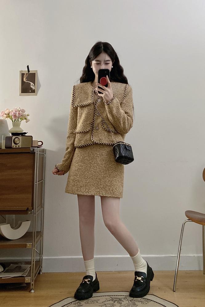 Gingerbread Khaki Festive Bow Detail Women's Fashion Set - Image 5
