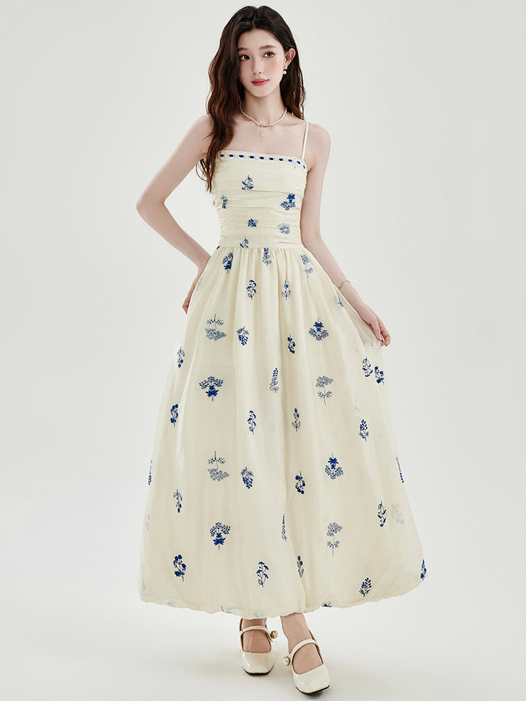 Dreamy Floral Vacation Cami Dress with Cardigan Slimming French Style Two-Piece Set - Image 2