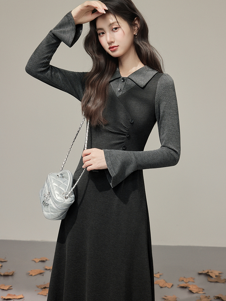 French Retro Knit Dress with High-End Feel for Women Autumn Winter New Cold Style Unique Chic Dress - Style 674251 - Image 2