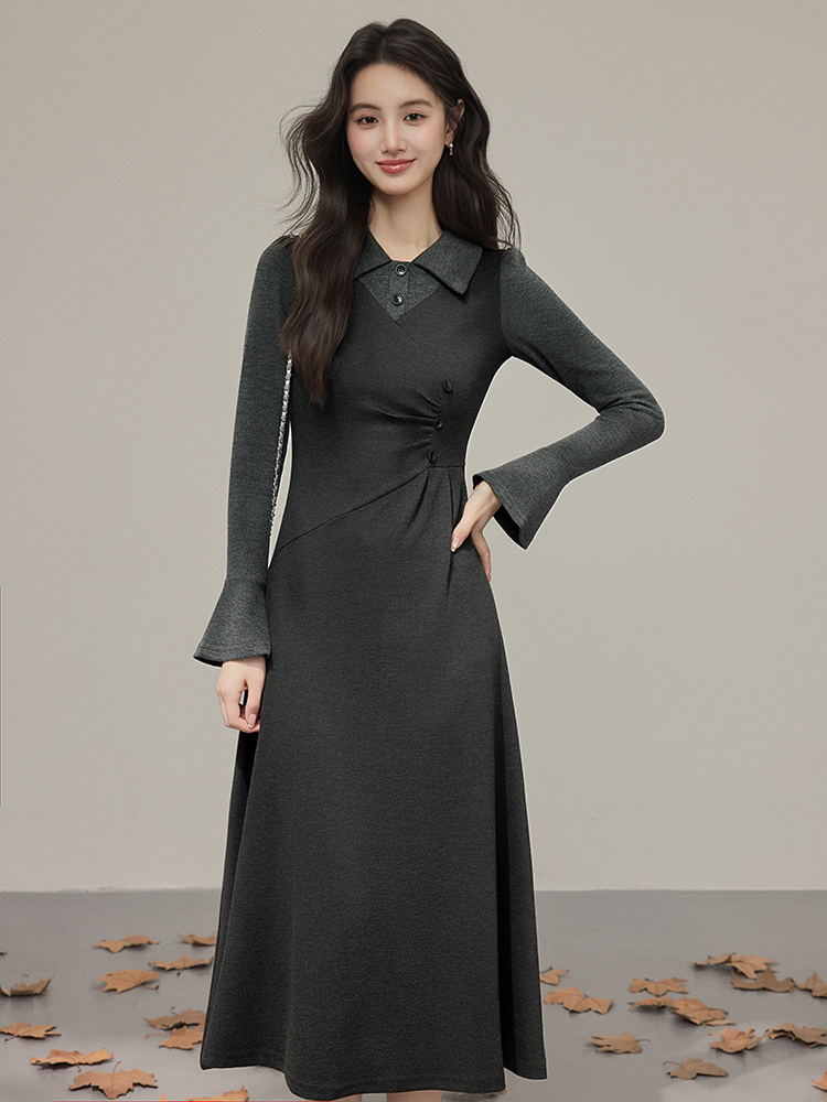 French Retro Knit Dress with High-End Feel for Women Autumn Winter New Cold Style Unique Chic Dress - Style 674251 - Image 4