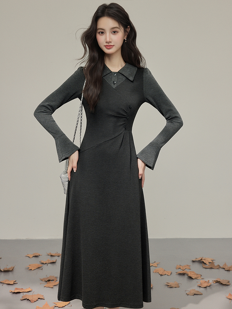 French Retro Knit Dress with High-End Feel for Women Autumn Winter New Cold Style Unique Chic Dress - Style 674251 - Image 3