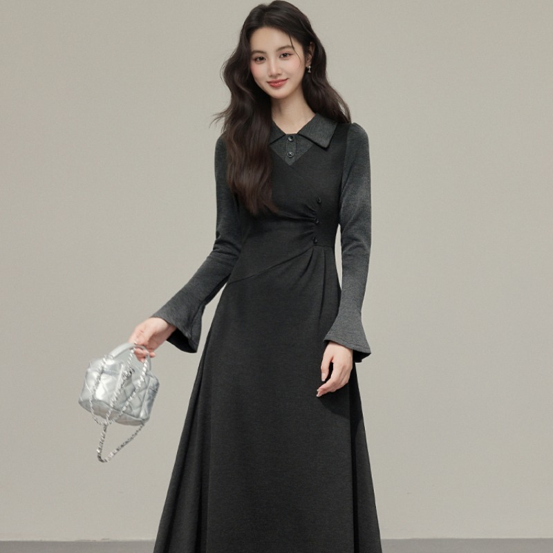 French Retro Knit Dress with High-End Feel for Women Autumn Winter New Cold Style Unique Chic Dress - Style 674251 - Image 5