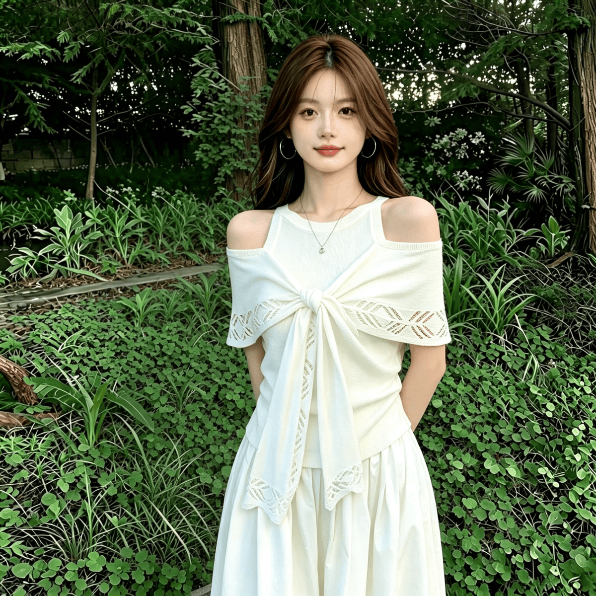 Korean Style Two-Piece Knit Cami and Shawl Set for Women Summer 2026 Slimming Fit - Style f5698d - Image 4