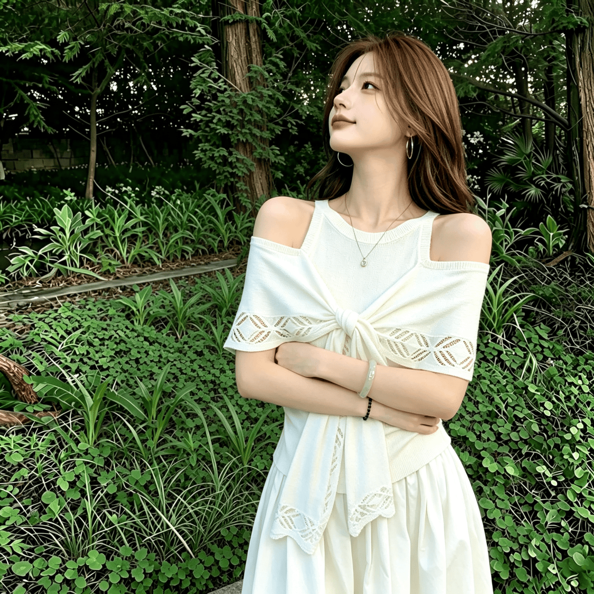 Korean Style Two-Piece Knit Cami and Shawl Set for Women Summer 2026 Slimming Fit - Style f5698d - Image 2